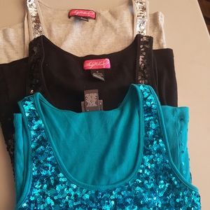 Glitter tank tops